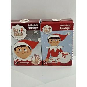 2 Boxes of 20 ELF ON THE SHELF Antibacterial Bandages Assorted Sizes